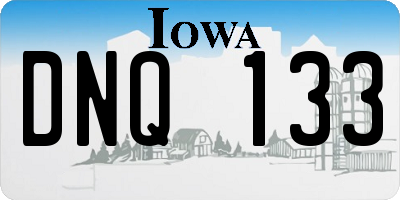 IA license plate DNQ133