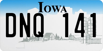 IA license plate DNQ141