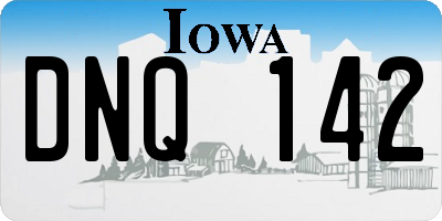 IA license plate DNQ142
