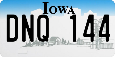 IA license plate DNQ144