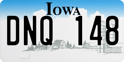 IA license plate DNQ148