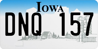 IA license plate DNQ157
