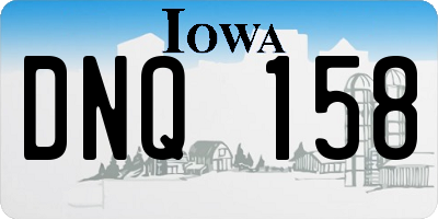 IA license plate DNQ158