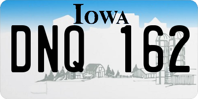 IA license plate DNQ162