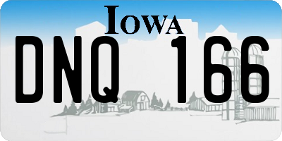 IA license plate DNQ166