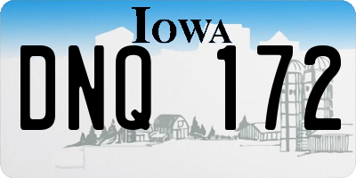 IA license plate DNQ172