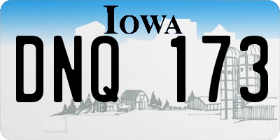 IA license plate DNQ173