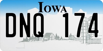 IA license plate DNQ174