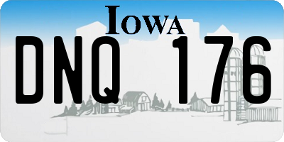 IA license plate DNQ176