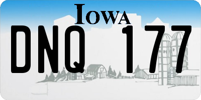 IA license plate DNQ177