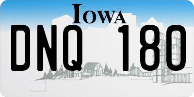 IA license plate DNQ180