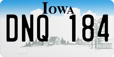 IA license plate DNQ184