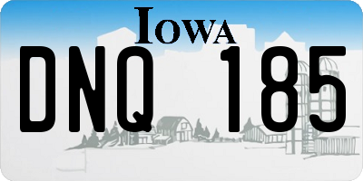 IA license plate DNQ185