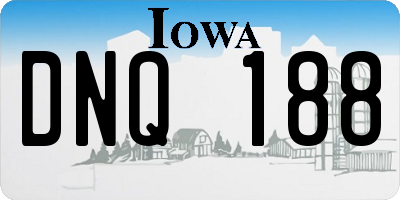 IA license plate DNQ188