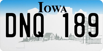 IA license plate DNQ189