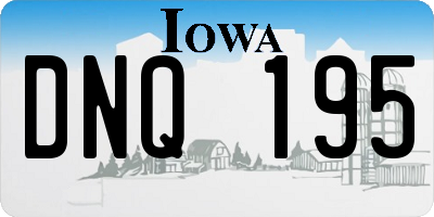 IA license plate DNQ195