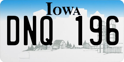 IA license plate DNQ196