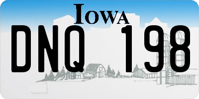 IA license plate DNQ198