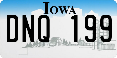 IA license plate DNQ199