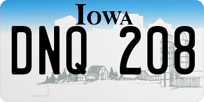 IA license plate DNQ208