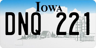 IA license plate DNQ221