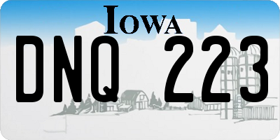 IA license plate DNQ223