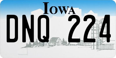 IA license plate DNQ224