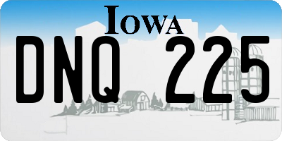 IA license plate DNQ225