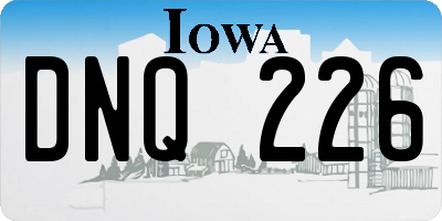 IA license plate DNQ226