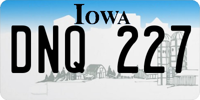 IA license plate DNQ227