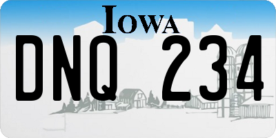 IA license plate DNQ234