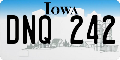 IA license plate DNQ242