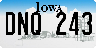 IA license plate DNQ243