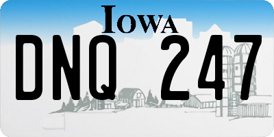 IA license plate DNQ247