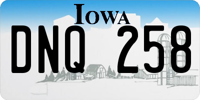 IA license plate DNQ258