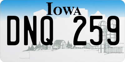 IA license plate DNQ259