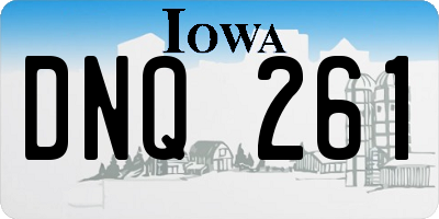 IA license plate DNQ261