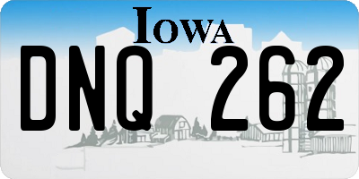 IA license plate DNQ262
