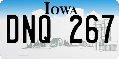 IA license plate DNQ267