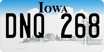 IA license plate DNQ268