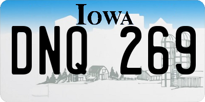 IA license plate DNQ269
