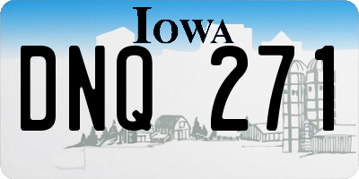 IA license plate DNQ271