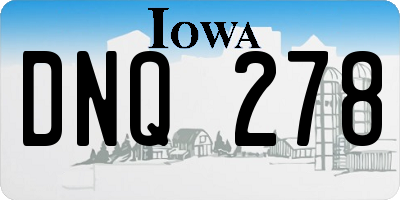 IA license plate DNQ278