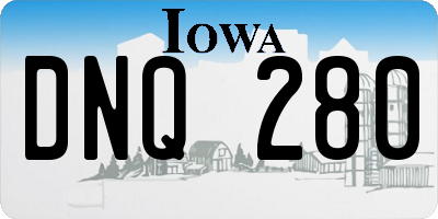 IA license plate DNQ280