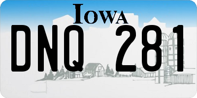 IA license plate DNQ281