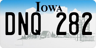 IA license plate DNQ282