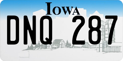 IA license plate DNQ287