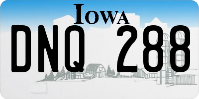 IA license plate DNQ288