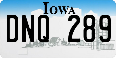 IA license plate DNQ289
