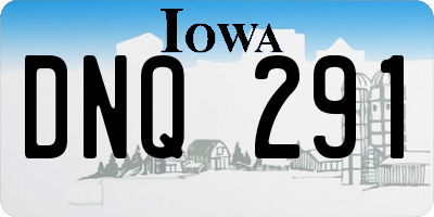 IA license plate DNQ291